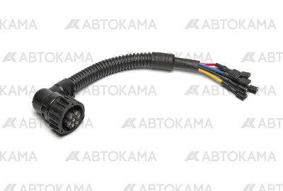 Разъём байонетный гнездовой угловой 7 PIN (с проводами в гофре)