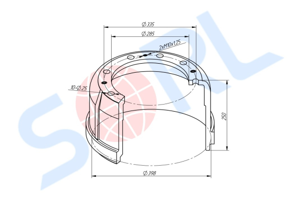 Барабан тормозной КАМАЗ 53205, 65115, 65116, 65111, 6460 (53205-3501070) SORL