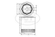 Фильтр масляный для а/м ГАЗ 33106, 3308 дв.Cummins ISF 3,8L SCT (SM5090)