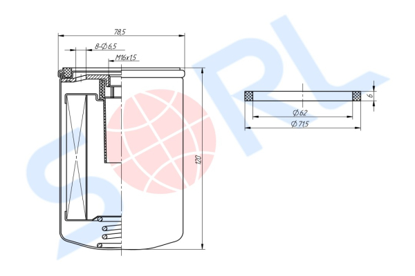 Фильтр топливный AdBlue М16х1.5 FOTON (1116712501017) SORL