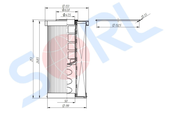 Фильтр топливный SITRAK (WG9925550966) SORL