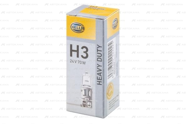 лампа H3 24V 70W (противотуманная, с проводком) HELLA
